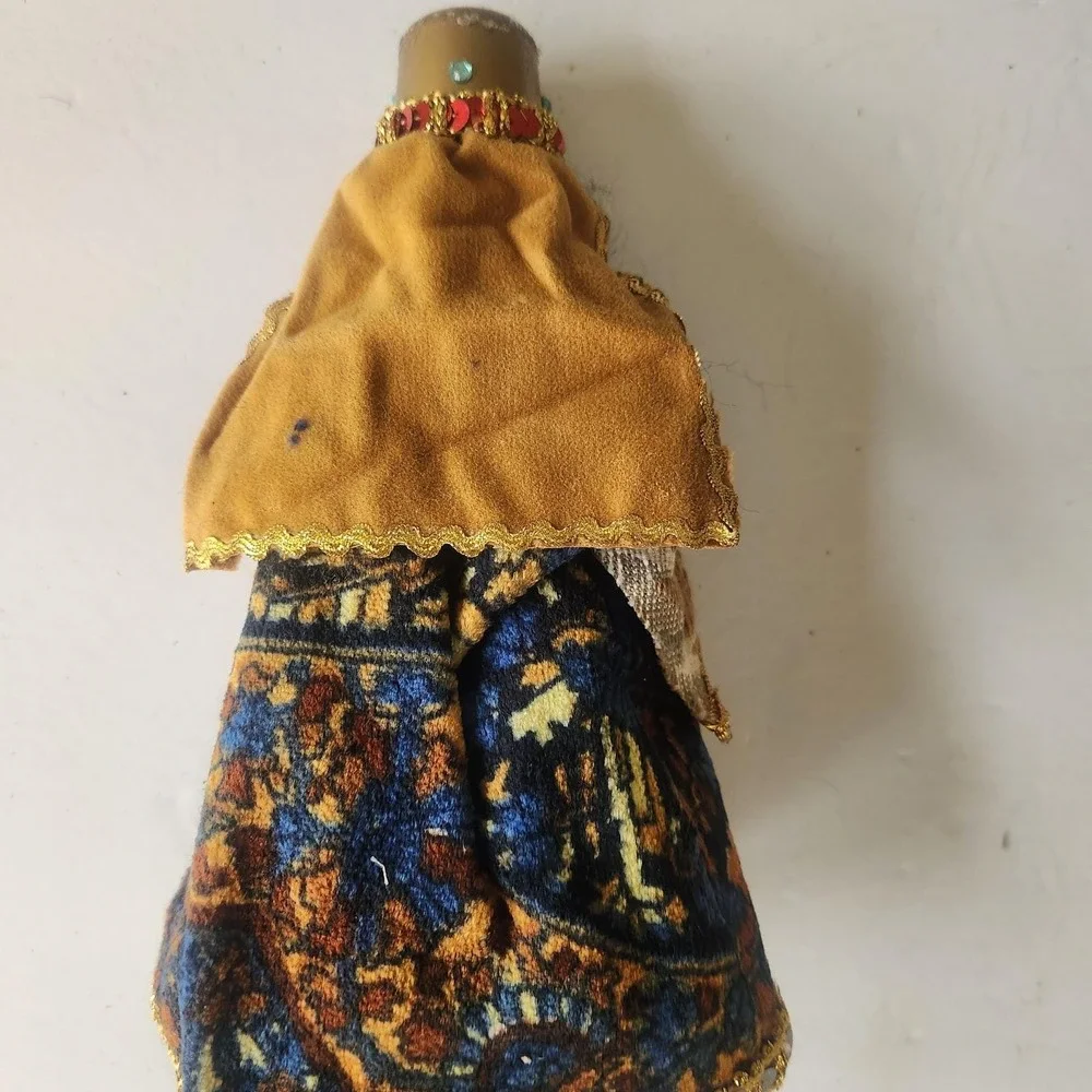 Vintage Handmade Three Wise Men Magi Nativity Figurines Folk Art Set of 3